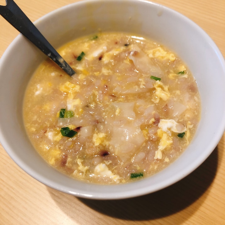 餃子で栄養満点!中華風卵雑炊★